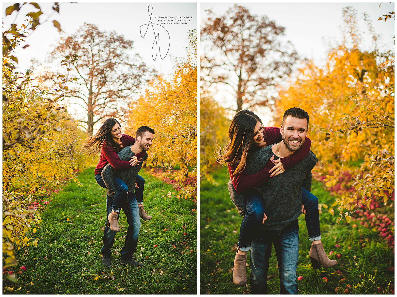 Apple Orchard Engagement Photos